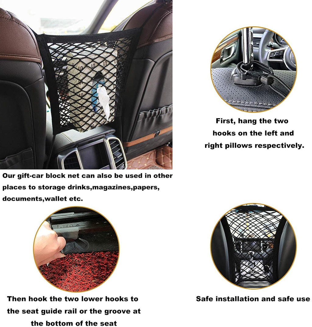 Dog Car Barriers,Dog Barrier for SUV,Vehicles,Dividers,Pet Barriers Heavy Duty Wire Adjustable Dog Barrier with Front Seat Mesh Pet Barrier Net Organizer