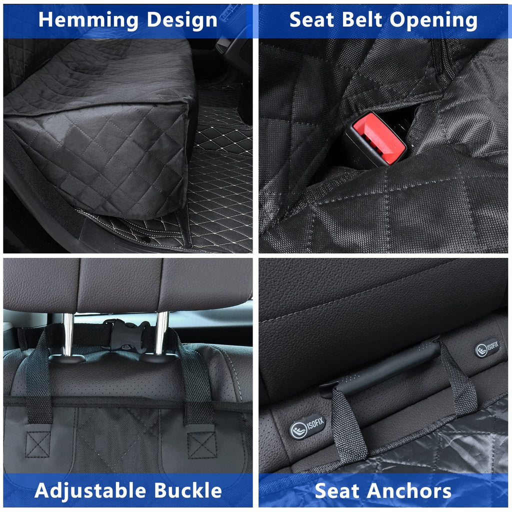 Yonktoo Dog Car Seat Cover for Back Seat, Waterproof, Scratchproof, Nonslip, Durable,Universal fit for Most Cars
