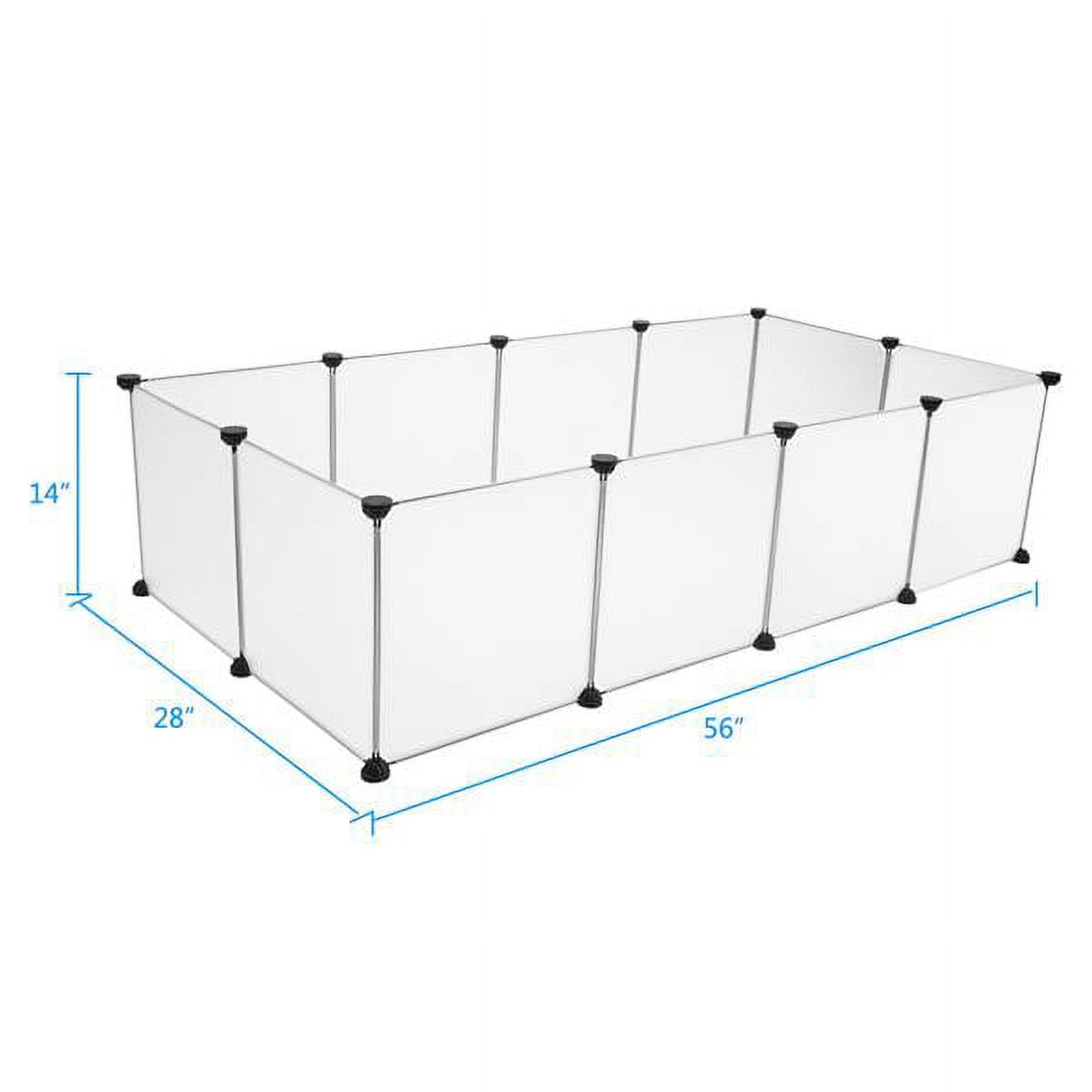 Small Pet Playpen, Portable Resin Pet Yard Fence Puppy Crate Kennel for Dog Cat Kitten Rabbit Ferret Guinea Pig Bunny Hedgehogs, Outdoor & Indoor(12 Panels)
