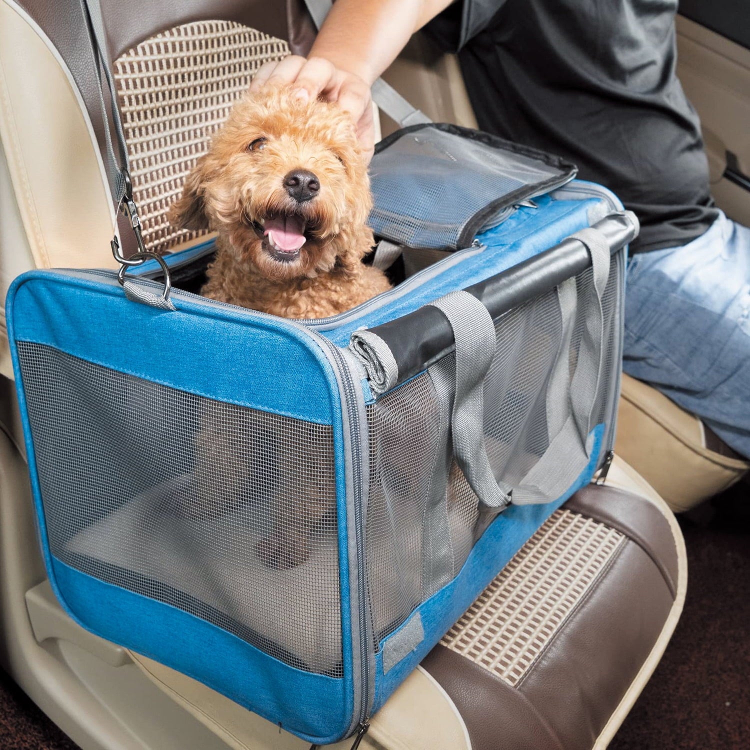 TNYXORIX Cat Carrier Pet Carrier for Small Medium Large Cats Dogs Rabbits Puppies up to 25 Lbs,TSA Airline Approved Dog Carrier Soft Sided,Collapsible Travel Puppy Carrier - Navy