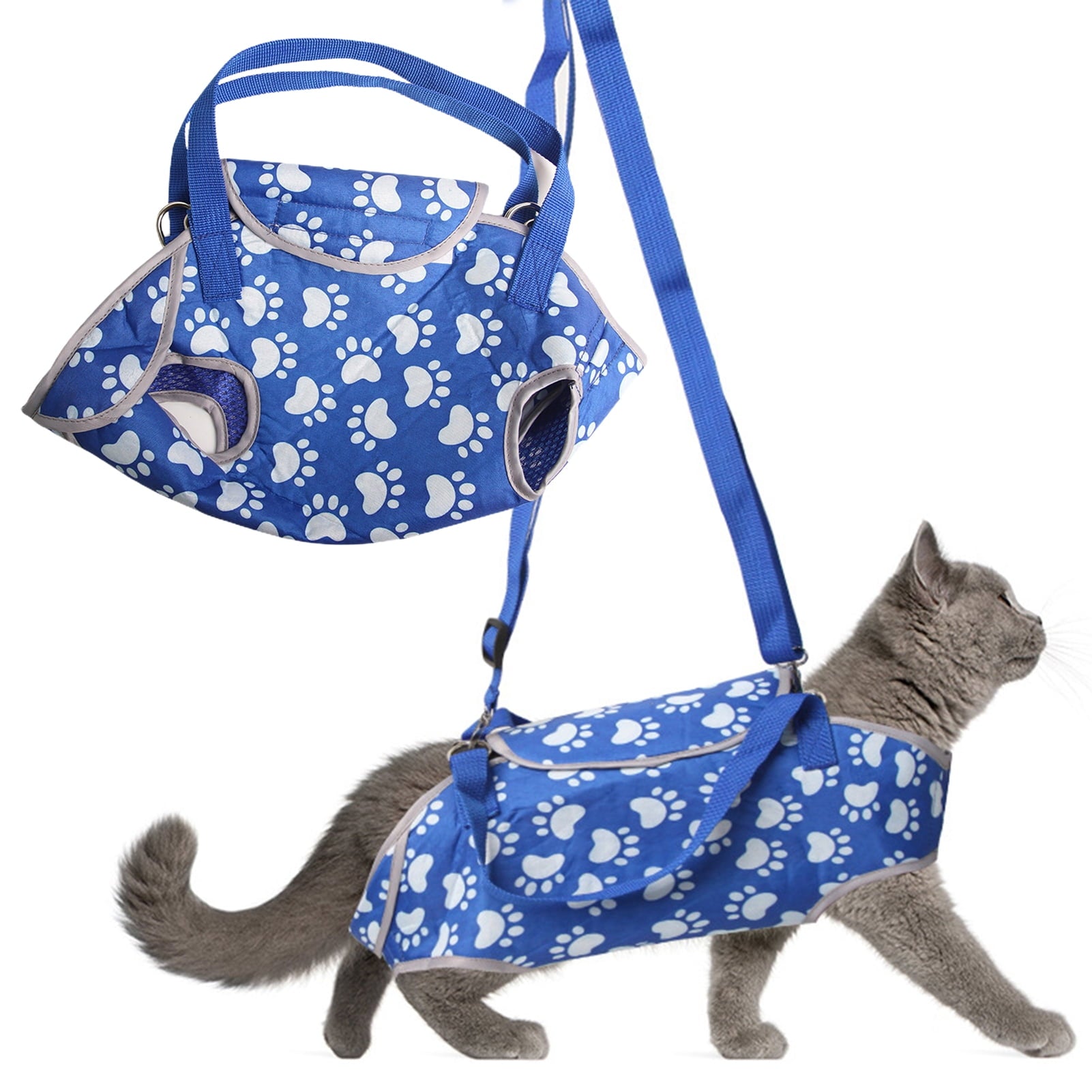 Kripyery Pet Carrier Bag Adjustable Strap Fastener Tape Breathable Cute Prints Handbag Outing Portable Cat Puppy Outdoor Travel Carrying Pouch Cat Supplies