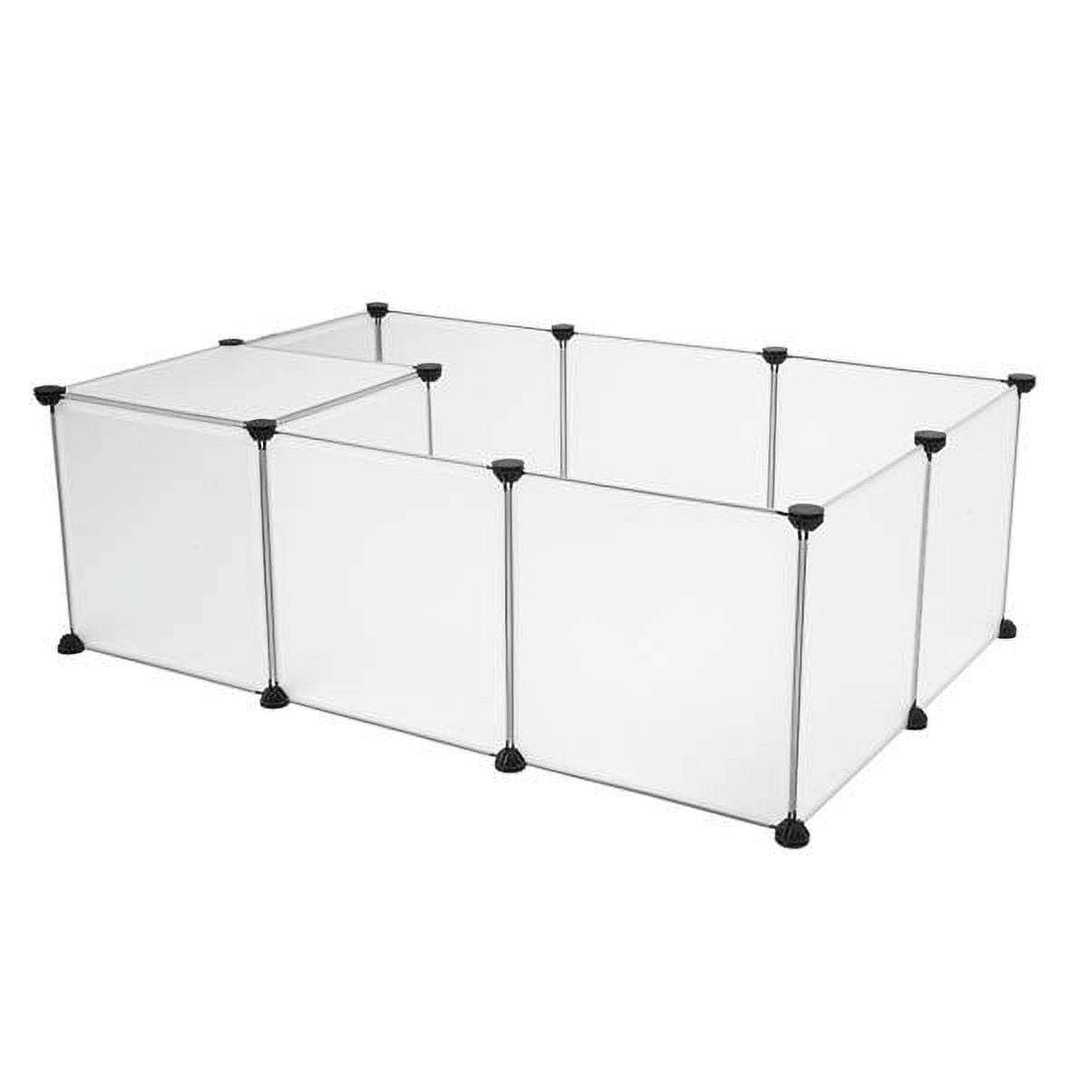 Small Pet Playpen, Portable Resin Pet Yard Fence Puppy Crate Kennel for Dog Cat Kitten Rabbit Ferret Guinea Pig Bunny Hedgehogs, Outdoor & Indoor(12 Panels)
