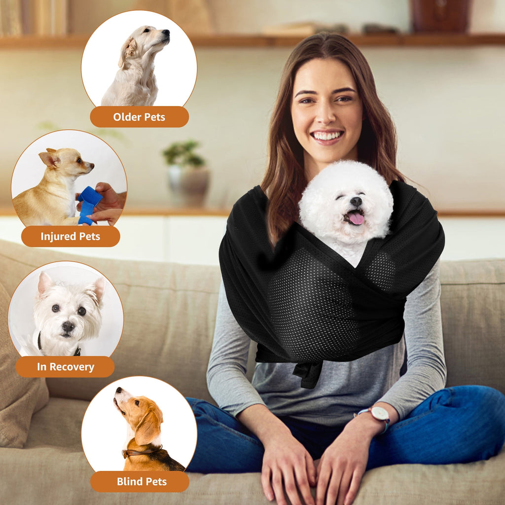 Dog Carriers for Small Dogs Front Facing Dog Sling Carrier Hands Free Cat Carrier Pet Sling Carrier Double Shoulder Strap Design Cat Sling Carrier Anti-Anxiety Cat Sling for Outdoor Travel Walking