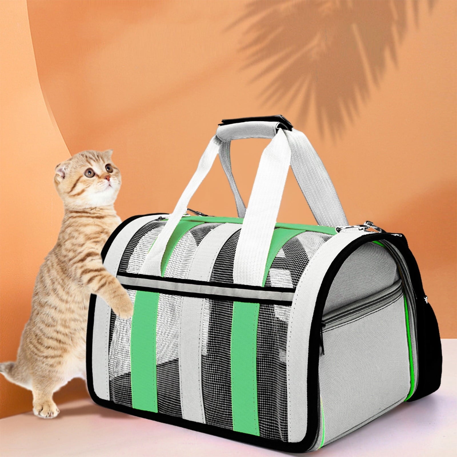 Winter Pet House with Self Warming Pad, Waterproof Outdoor Cat Dog House Foldable Warm Pet Cave for Winter Wild Animal Tent Bed, Outdoor Indoor Heat Insulated Shelter Enclosure for Pet