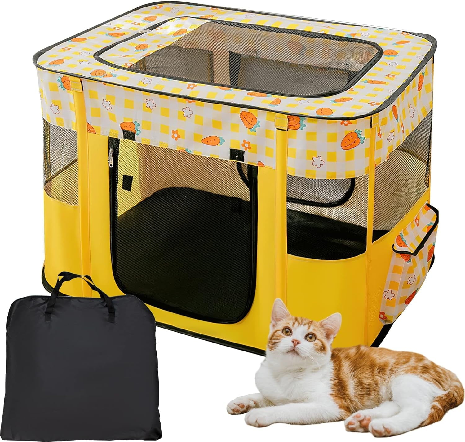 Collapsible Dog Crate Portable Cat Cage Pet Delivery Room Suitable for Dogs/Cats/Rabbits/Pets,ZBH,Blule