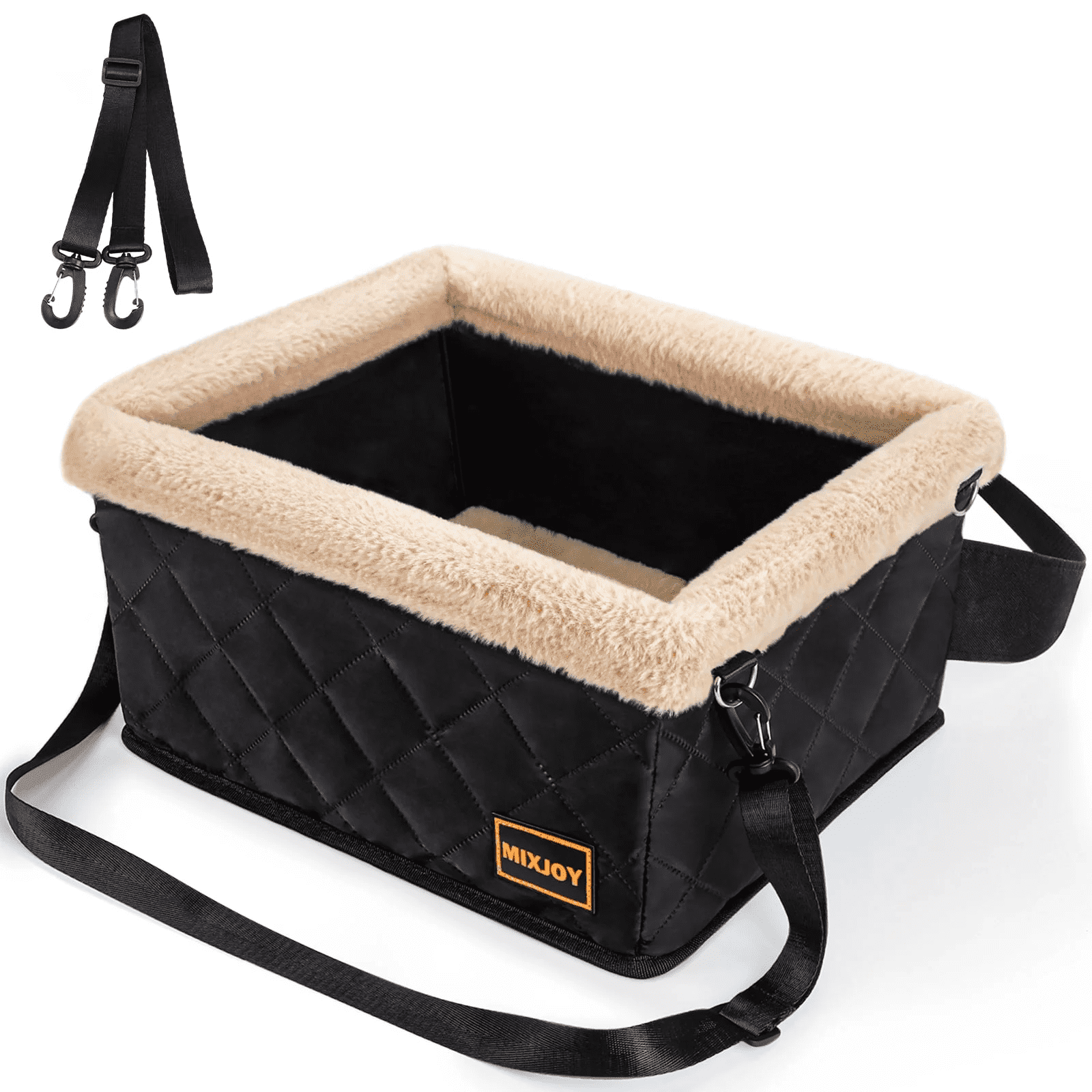 Dog Car Seat Large Size Dog with Hard Bottom,FurLove Waterproof Dog Hammock, Duty Scratch Proof Nonslip Durable with Mesh Window & Pocket, Covers for Cars Trucks, and SUVs, Gray