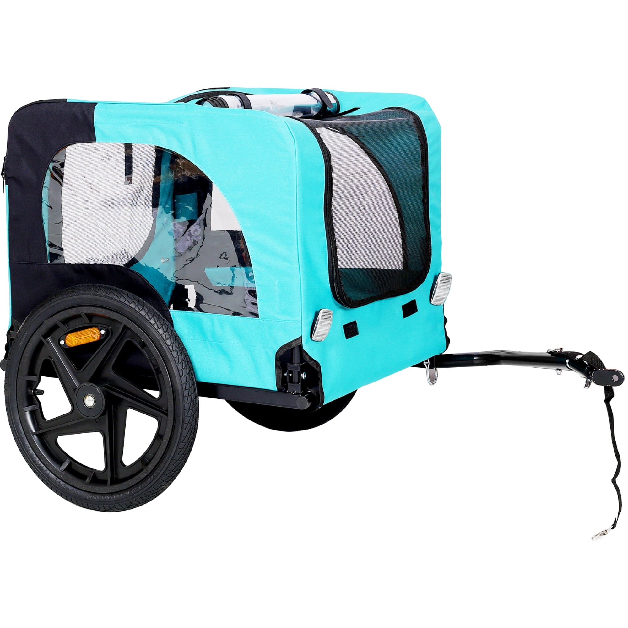 Pet Bike Trailer Dog/Cat Carrier with Detachable Dog Cart for Bicycle,Easy Folding Frame Pets Cart Suitable for Small and Medium