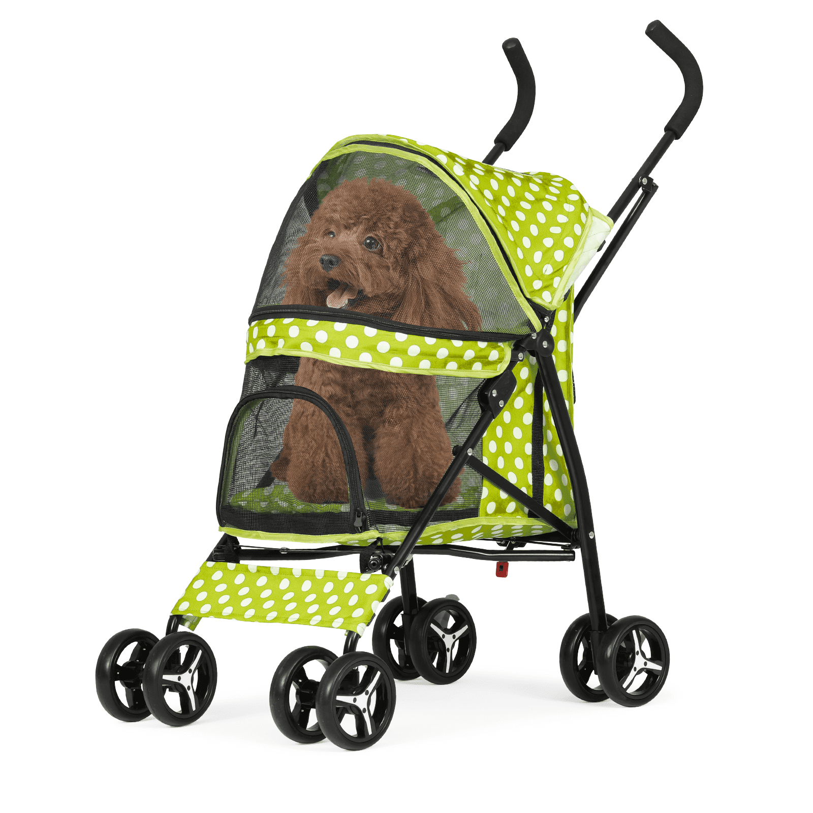 Magshion Foldable Lightweight Pet Trolley for Cats & Dogs, 4 Wheel (Navy Blue)