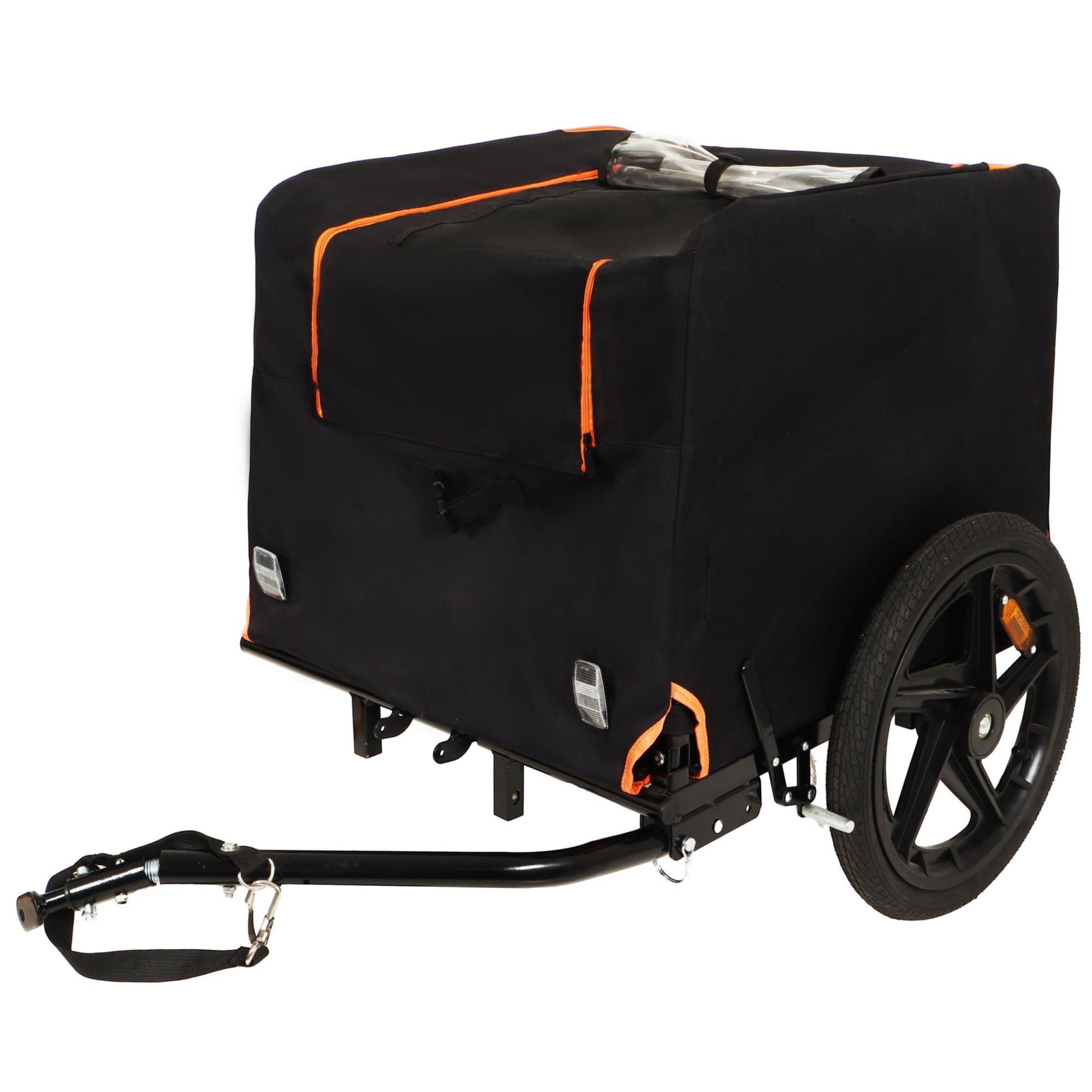 Pet Bike Trailer Dog/Cat Carrier with Detachable Dog Cart for Bicycle,Easy Folding Frame Pets Cart Suitable for Small and Medium