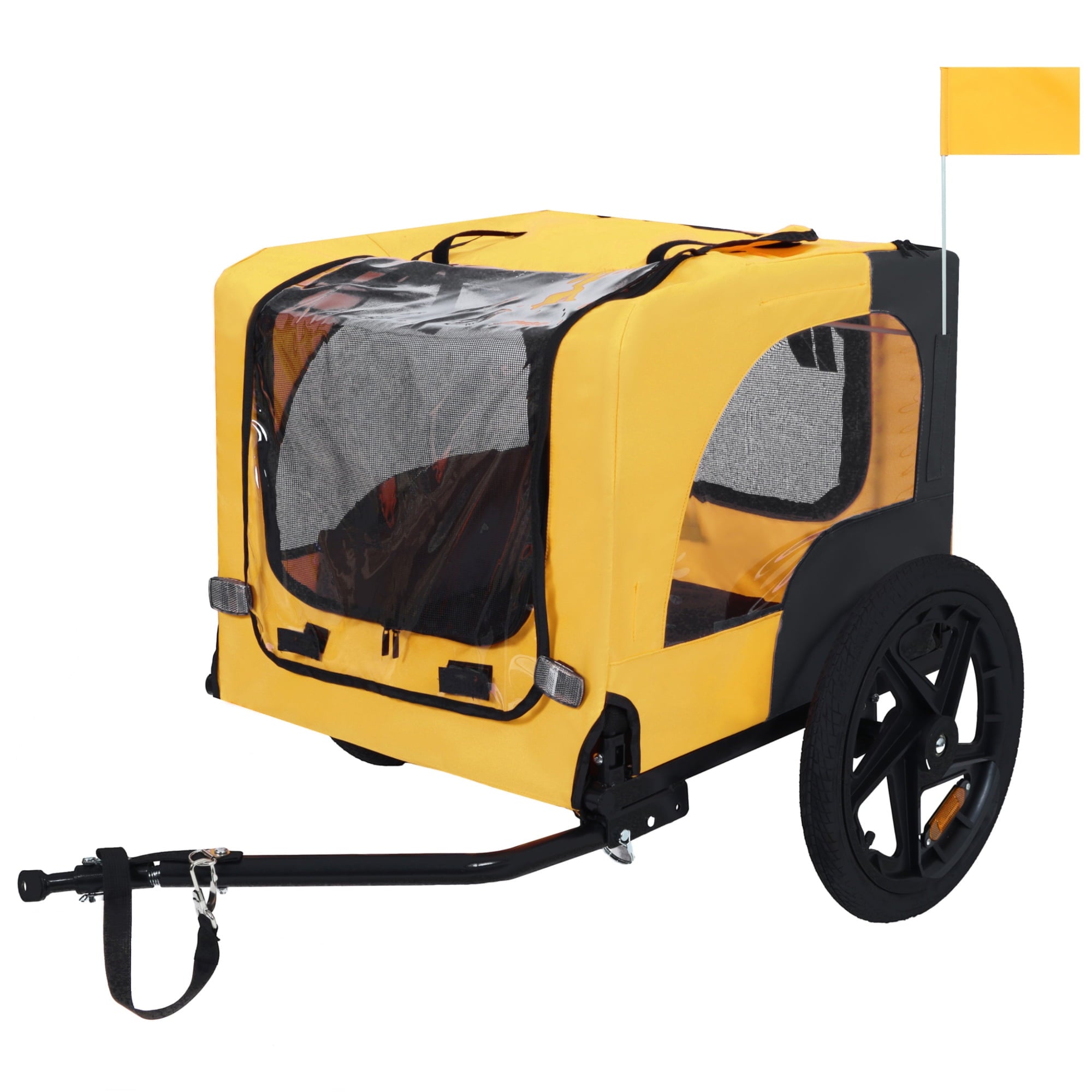 Pet Bike Trailer Dog/Cat Carrier with Detachable Dog Cart for Bicycle,Easy Folding Frame Pets Cart Suitable for Small and Medium