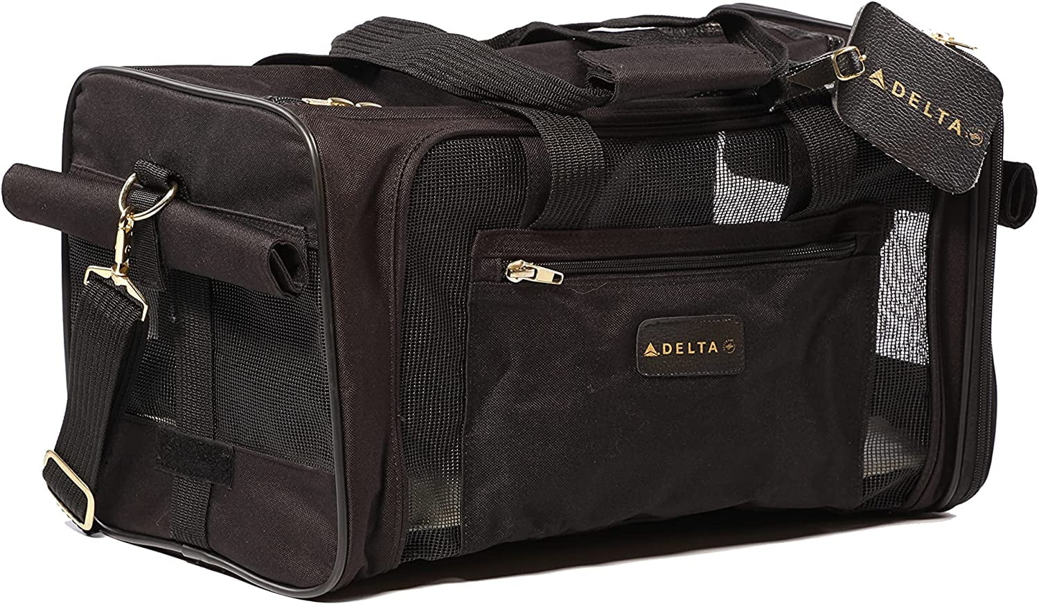 Sherpa Delta Airlines Travel Pet Carrier, Airline Approved & Guaranteed On Board - Black, Medium