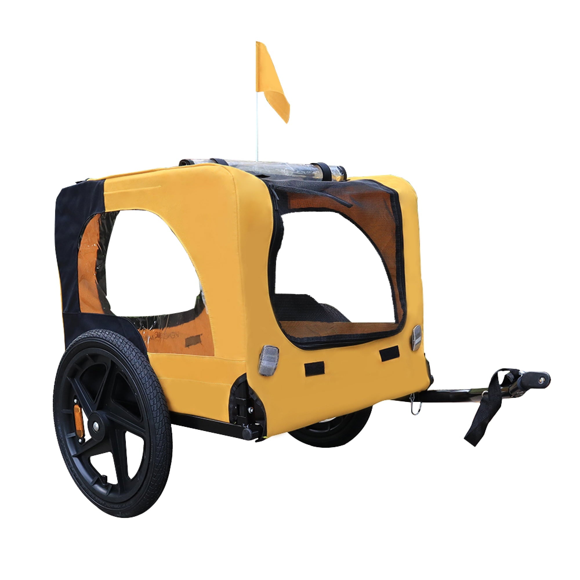 Pet Bike Trailer Dog/Cat Carrier with Detachable Dog Cart for Bicycle,Easy Folding Frame Pets Cart Suitable for Small and Medium