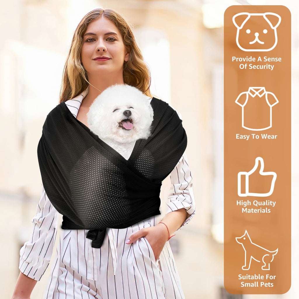 Dog Carriers for Small Dogs Front Facing Dog Sling Carrier Hands Free Cat Carrier Pet Sling Carrier Double Shoulder Strap Design Cat Sling Carrier Anti-Anxiety Cat Sling for Outdoor Travel Walking