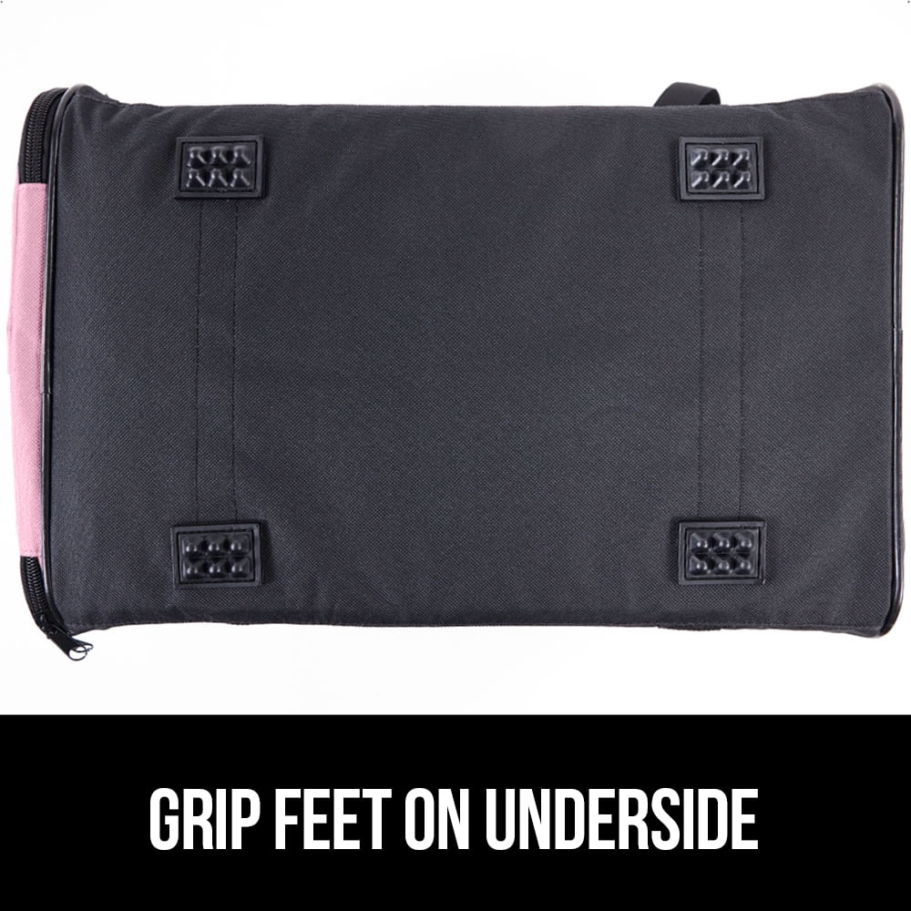 GORILLA GRIP Cat Carrier Portable Dog Kennel Up to 15 Lbs, Airline Pet Travel Bag, Pink