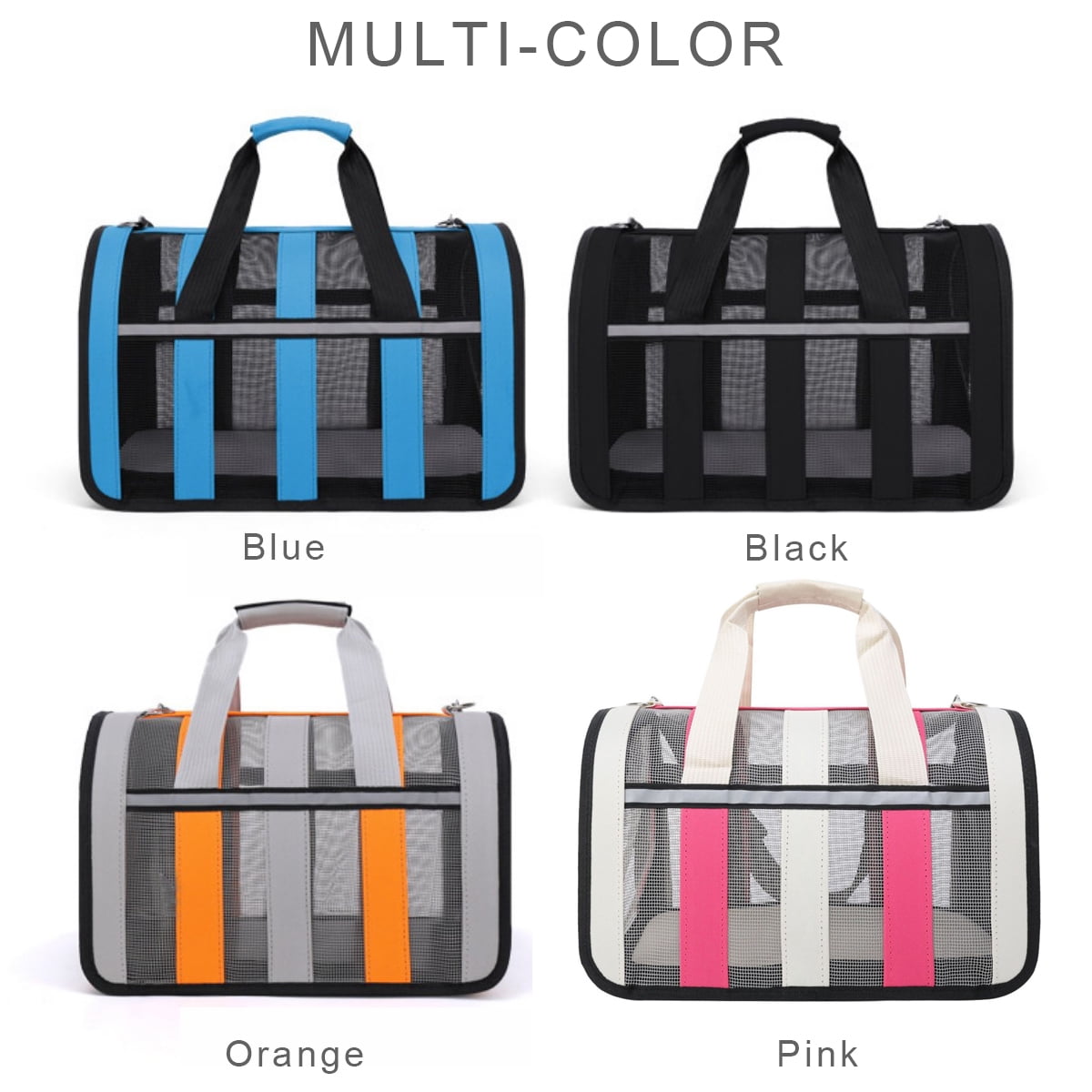Arcticice Cat Dog Carrier for Small Medium Cats Dogs Puppies Up To 15 Lb with Oxford Cloth Full Side Mesh Collapsible Pet Carrier