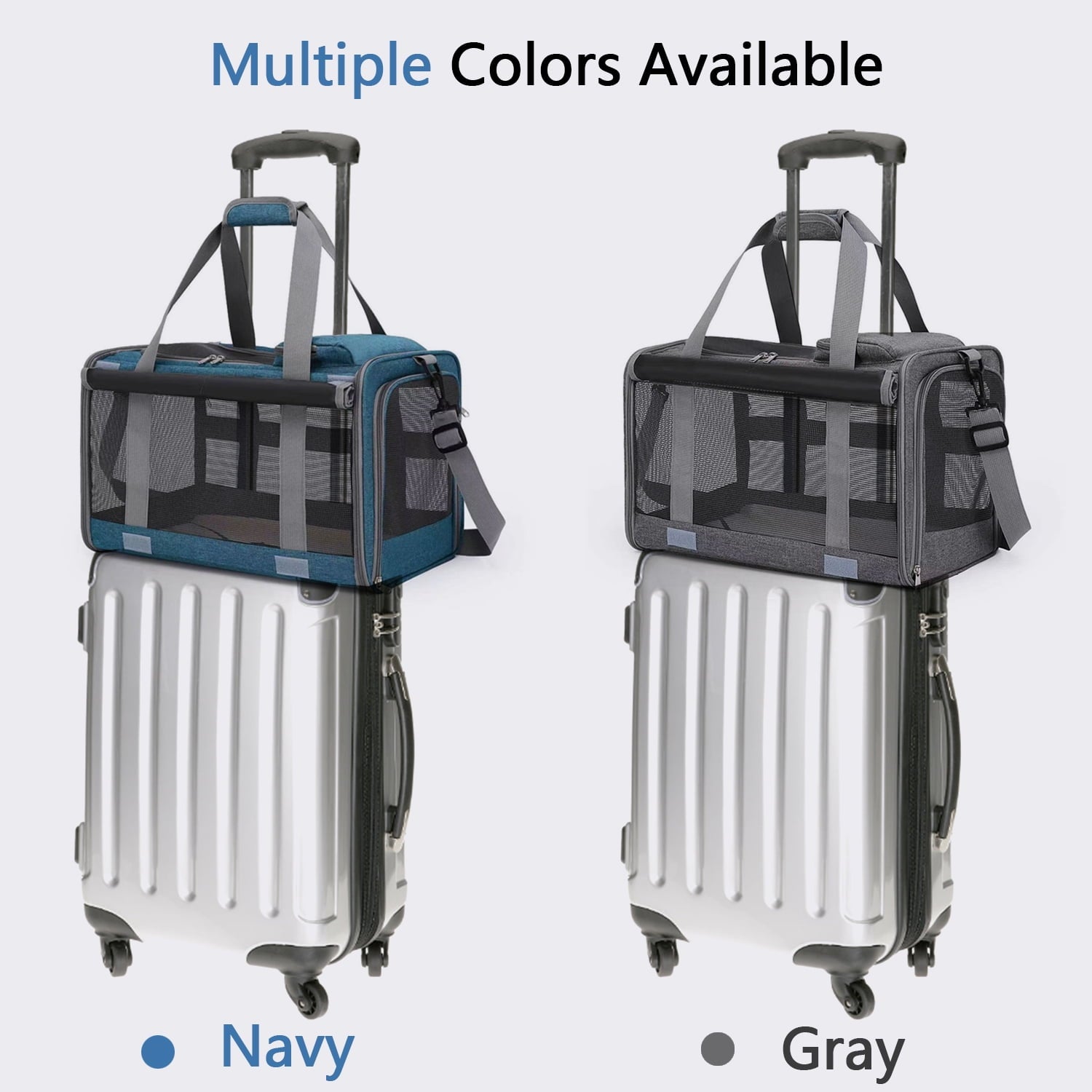 TNYXORIX Cat Carrier Pet Carrier for Small Medium Large Cats Dogs Rabbits Puppies up to 25 Lbs,TSA Airline Approved Dog Carrier Soft Sided,Collapsible Travel Puppy Carrier - Navy