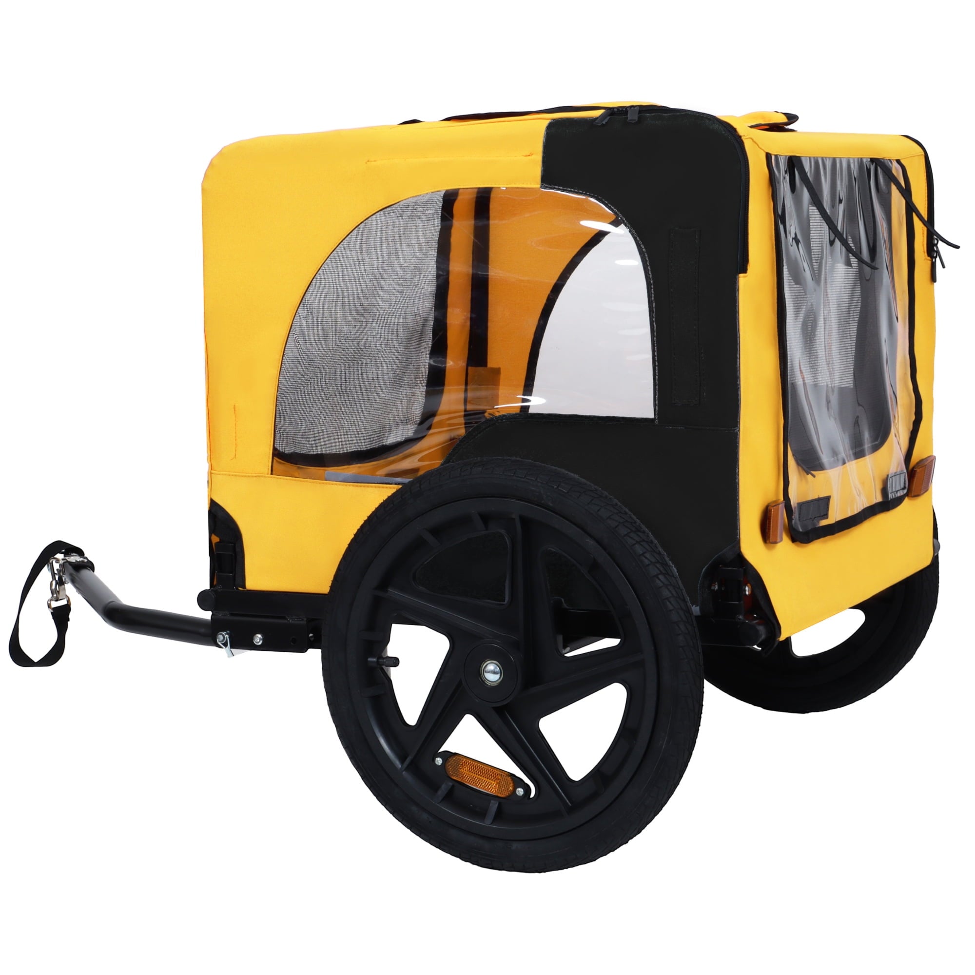 Pet Bike Trailer Dog/Cat Carrier with Detachable Dog Cart for Bicycle,Easy Folding Frame Pets Cart Suitable for Small and Medium