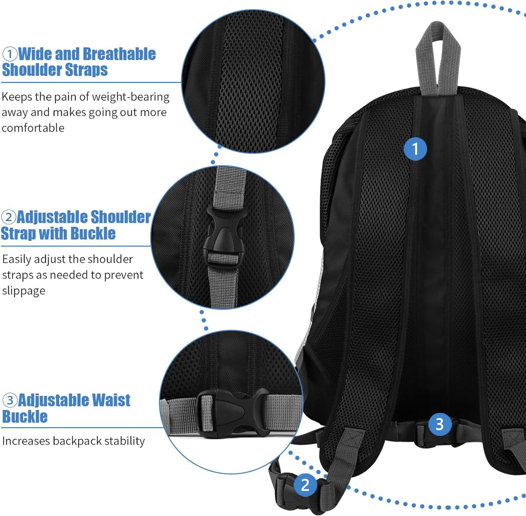 Pet Dog Carrier, Travel Back Pack with Safety Reflective Strips for Travel Hiking Cycling Outdoor Dogs Cats
