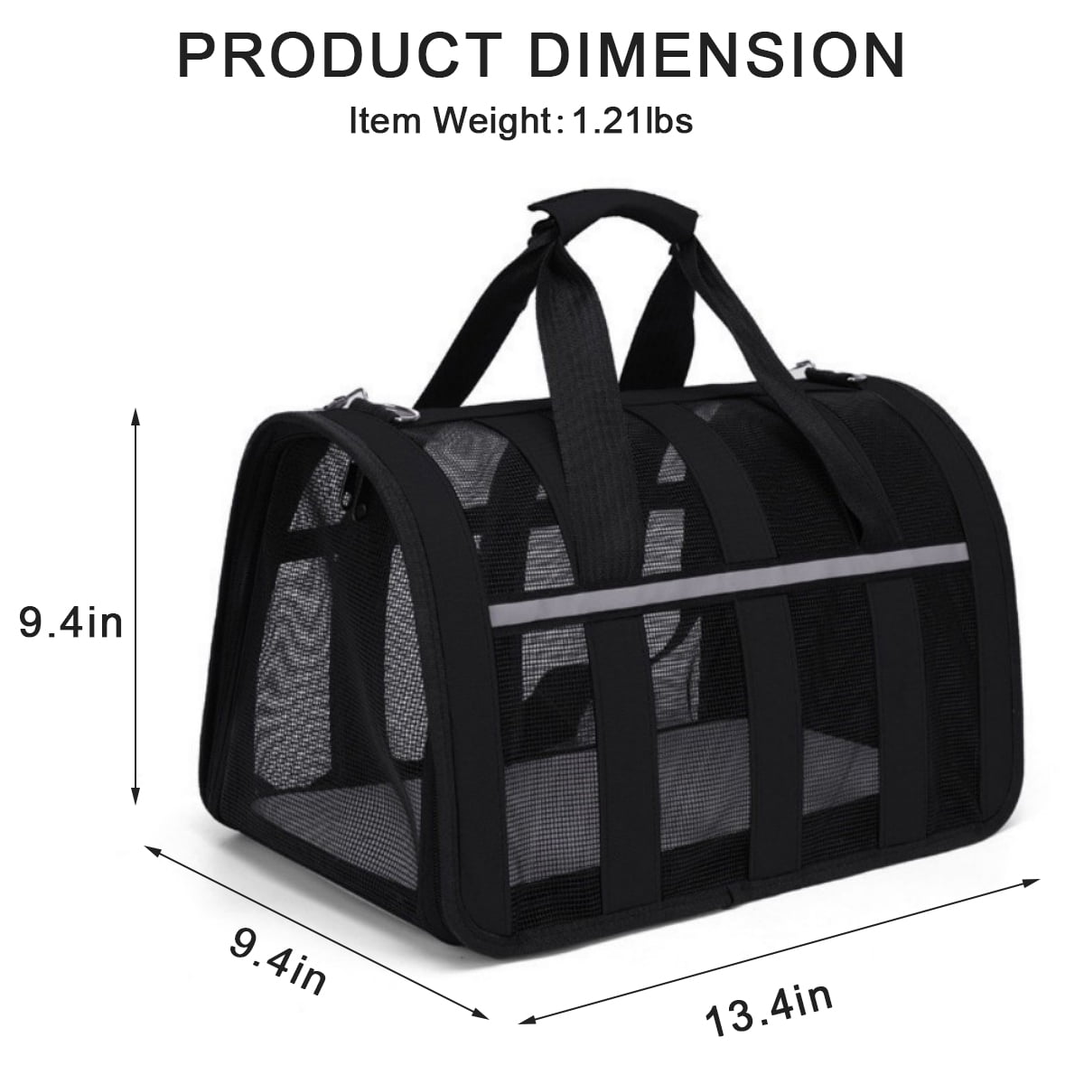 Arcticice Cat Dog Carrier for Small Medium Cats Dogs Puppies Up To 15 Lb with Oxford Cloth Full Side Mesh Collapsible Pet Carrier
