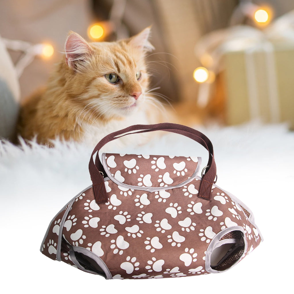 Kripyery Pet Carrier Bag Adjustable Strap Fastener Tape Breathable Cute Prints Handbag Outing Portable Cat Puppy Outdoor Travel Carrying Pouch Cat Supplies