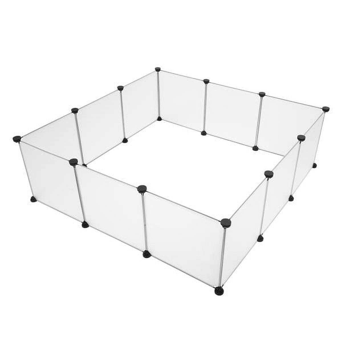 Small Pet Playpen, Portable Resin Pet Yard Fence Puppy Crate Kennel for Dog Cat Kitten Rabbit Ferret Guinea Pig Bunny Hedgehogs, Outdoor & Indoor(12 Panels)